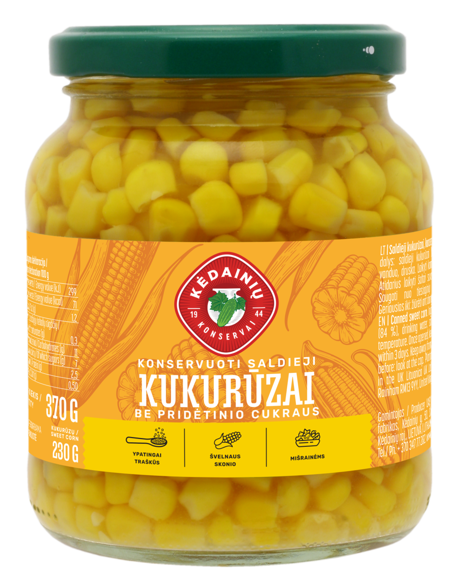 Canned Sweetcorn with No Added Sugar