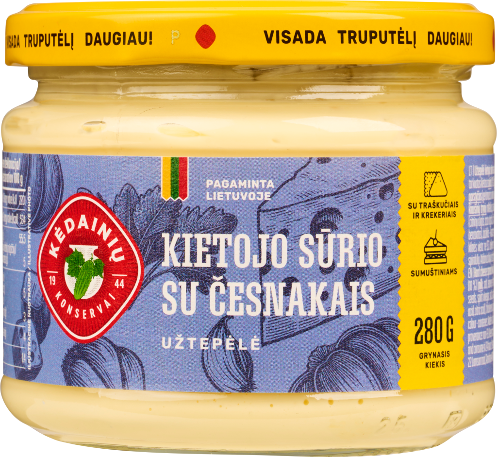 Kietojo sūrio užtepėlė su česnakais